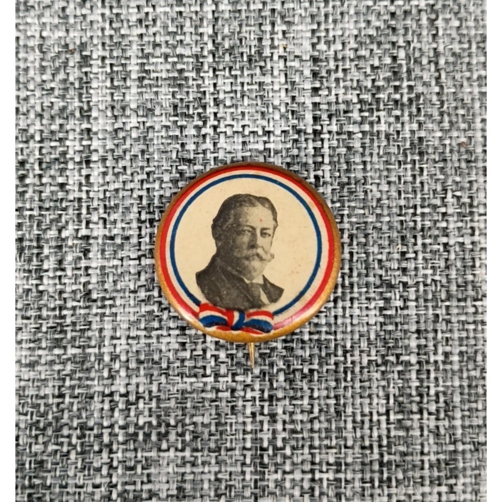 1908 Howard Taft Presidential Campaign Celluloid Pinback Button Whitehead & Hoag